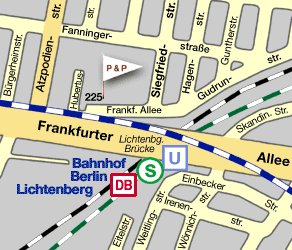 [ Anfahrtskizze: so finden Sie uns in Berlin-Lichtenberg ]
